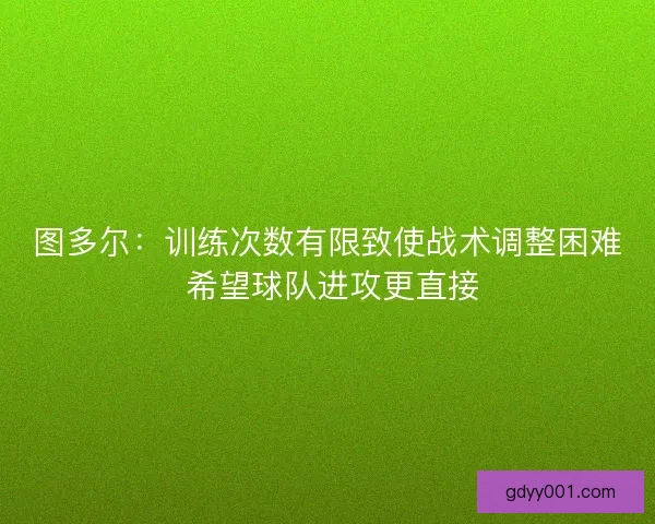 图多尔：训练次数有限致使战术调整困难 希望球队进攻更直接